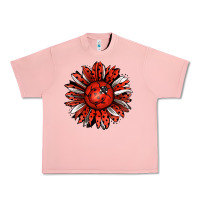 Salmon Ladybug Sunflower Urban Heavy Tee - Jasminsmagicworld
