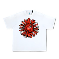 White Ladybug Sunflower Urban Heavy Tee - Jasminsmagicworld