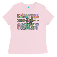 Bubblegum Pink beautiful crazy Ladies Tee - CowhideDigitalArt