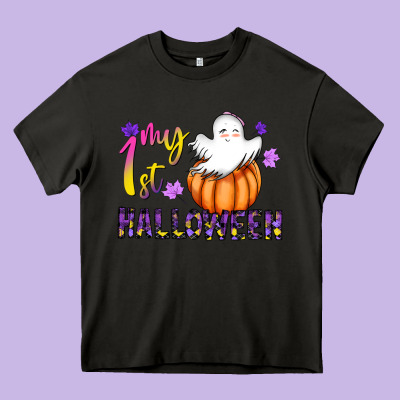 My 1st Halloween Heavy Core Tee Designed By Cowhidedigitalart