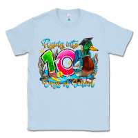 Dusty Blue name flying into 100 days of school Classic Tee - CowhideDigitalArt