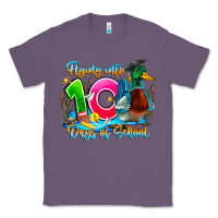 Lavender name flying into 100 days of school Classic Tee - CowhideDigitalArt