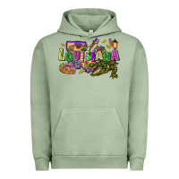 Pigment Oil Green Louisiana Mardi Gras Urban Hoodie - FaDigitalArtStudio