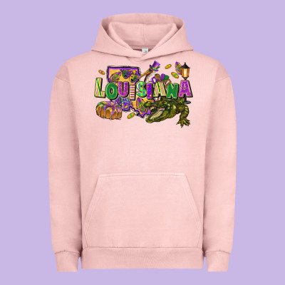 Louisiana Mardi Gras Urban Hoodie Designed By Fadigitalartstudio