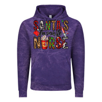 Cloud Purple santa's favorite nurse Vintage Hoodie - Jasminsmagicworld