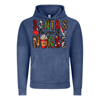 Vintage Denim santa's favorite nurse Vintage Hoodie - Jasminsmagicworld