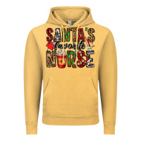 Vintage Mustard santa's favorite nurse Vintage Hoodie - Jasminsmagicworld
