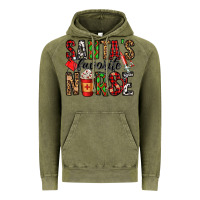 Vintage Olive santa's favorite nurse Vintage Hoodie - Jasminsmagicworld