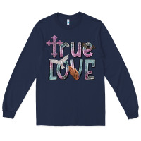 Navy true love Long Sleeve Tee - NancyCooperArtShop