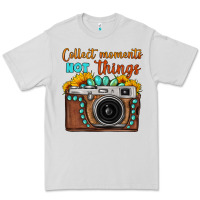 Dove Grey collect moments not things sunflower gemstone vintage camera Premium Tee - FaDigitalArtStudio