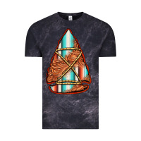 Cloud Black turquoise serape tooled leather arrowhead Vintage Tee - Jasminsmagicworld