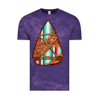 Cloud Purple turquoise serape tooled leather arrowhead Vintage Tee - Jasminsmagicworld