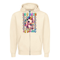 Sandshell 100 days of school unicorn Zipper Hoodie - Artiststas