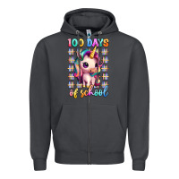 Smoke 100 days of school unicorn Zipper Hoodie - Artiststas