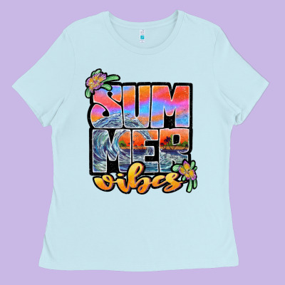 Sum Mer Vibes Ladies Tee Designed By Jahusdesignshop