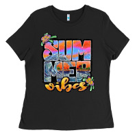 Black sum mer vibes Ladies Tee - JahusDesignShop