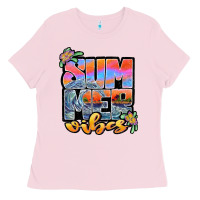 Bubblegum Pink sum mer vibes Ladies Tee - JahusDesignShop