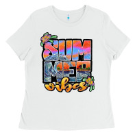 White sum mer vibes Ladies Tee - JahusDesignShop