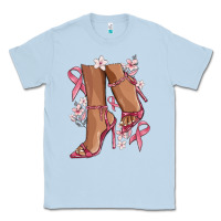 Dusty Blue cancer high heels Classic Tee - MaliasSmallBusiness
