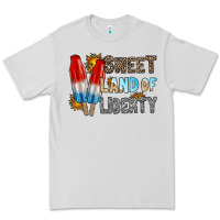 Dove Grey sweet land of liberty Premium Tee - RacoonDesign