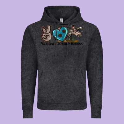 Peace Love Triceratops Horridus Vintage Hoodie Designed By Lillyallendesigns