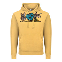 Vintage Mustard peace love triceratops horridus Vintage Hoodie - LillyAllenDesigns