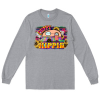 Heather Grey trippy hippie Long Sleeve Tee - NancyCooperArtShop