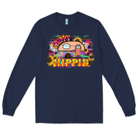 Navy trippy hippie Long Sleeve Tee - NancyCooperArtShop