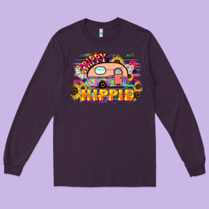 Trippy Hippie Long Sleeve Tee Designed By Nancycooperartshop