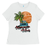 White summer vibes Ladies Tee - SublimationCraftShop
