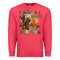 Cardinal Flannels boots and bonfires Premium Sweatshirt - NancyCooperArtShop