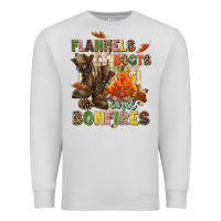 Dove Grey Flannels boots and bonfires Premium Sweatshirt - NancyCooperArtShop