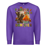 Purple Flannels boots and bonfires Premium Sweatshirt - NancyCooperArtShop