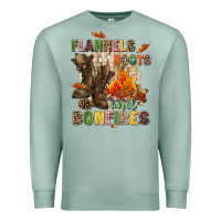 Seafoam Flannels boots and bonfires Premium Sweatshirt - NancyCooperArtShop
