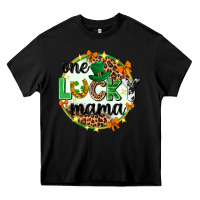 Black One lucky mama  St. Patricks Day Heavy Core Tee - Neo Western