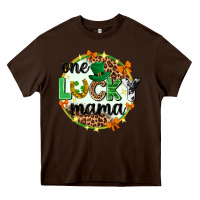 Chocolate Brown One lucky mama  St. Patricks Day Heavy Core Tee - Neo Western