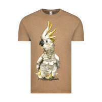 Vintage Coffee Cockatoo Bird Vintage Tee - LillyAllenDesigns