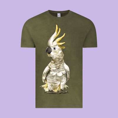 Cockatoo Bird Vintage Tee Designed By Lillyallendesigns