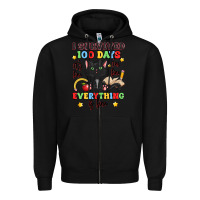 Black i survived 100 days it's fine i'm fine Zipper Hoodie - Artiststas