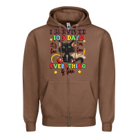 Chestnut i survived 100 days it's fine i'm fine Zipper Hoodie - Artiststas