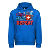 Cobalt Coffee Nurse Repeat Urban Hoodie - FaDigitalArtStudio