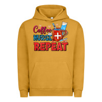 Pigment Peanut Butter Coffee Nurse Repeat Urban Hoodie - FaDigitalArtStudio