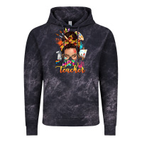 Cloud Black art teacher messy bun Vintage Hoodie - NancyCooperArtShop