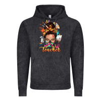 Vintage Black art teacher messy bun Vintage Hoodie - NancyCooperArtShop