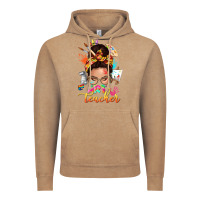 Vintage Coffee art teacher messy bun Vintage Hoodie - NancyCooperArtShop