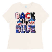 Back The Blue 4th Of July Ladies Tee | Teevron