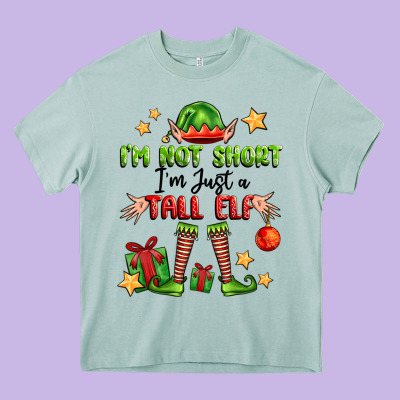 Im Not  Im Just A Tall Elf Heavy Core Tee Designed By Fadigitalartstudio