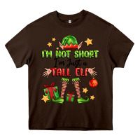 Chocolate Brown im not  im just a tall elf Heavy Core Tee - FaDigitalArtStudio