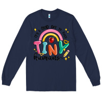 Navy its a good day to teach tiny humans Long Sleeve Tee - MaliasSmallBusiness