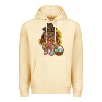 Pina Colada Western Rabbit with sunflowers Easter Day Premium Hoodie - HowdyJamesFarm
